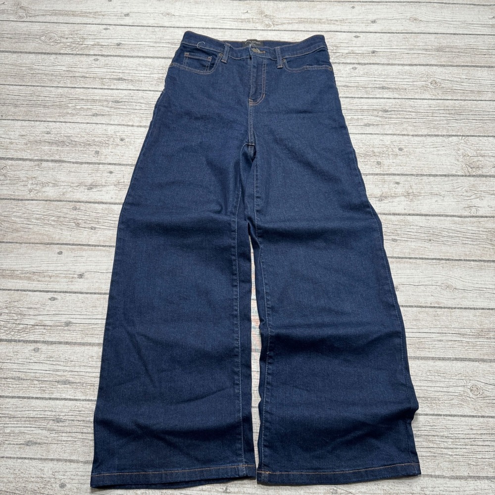 Banana Republic Jeans Womens 27/4 Dark Indigo Denim High Rise Wide Leg Baggy Fit
